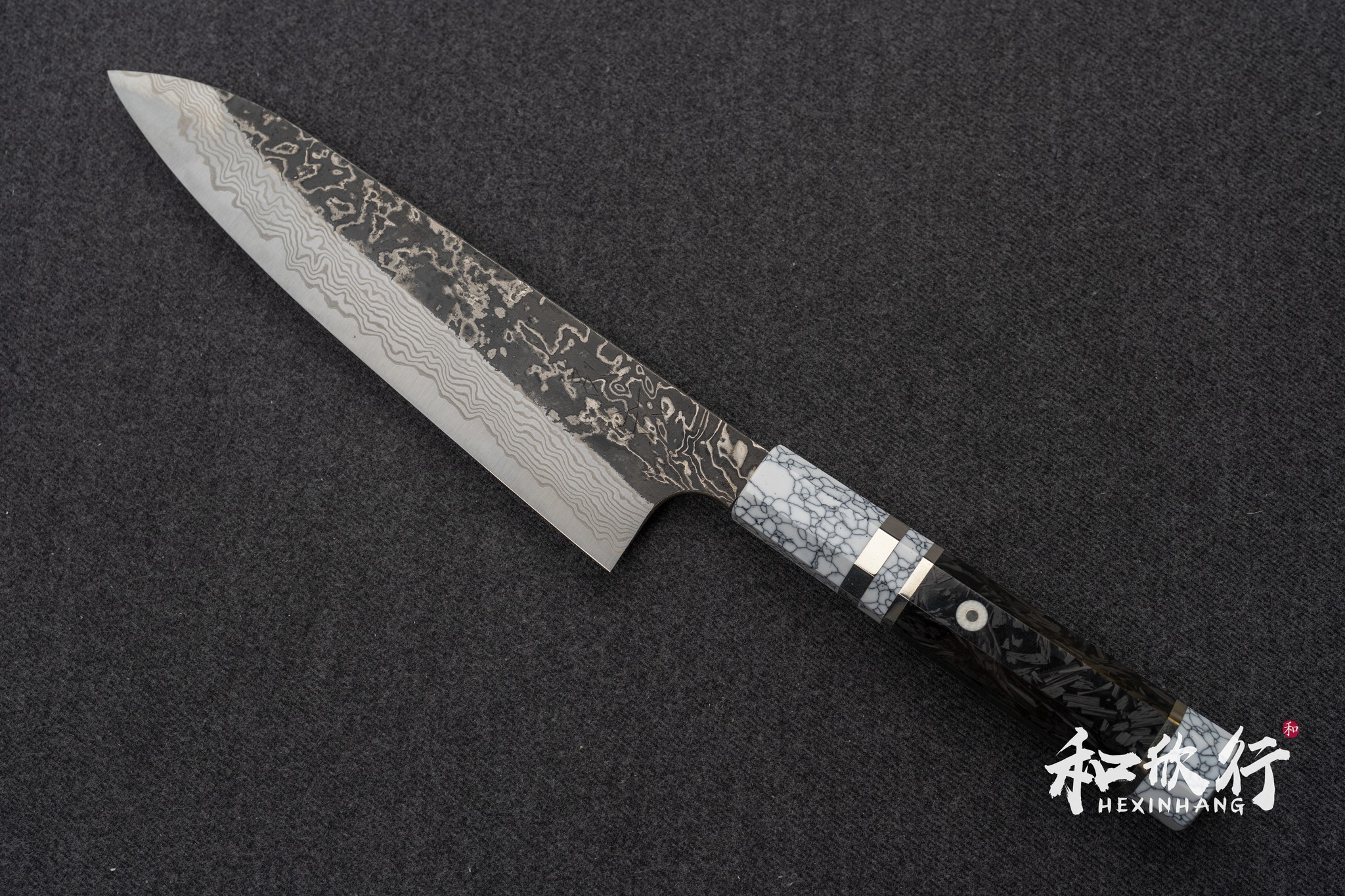 二唐刃物鍛造所Nigara Hamono X 初心Hatsukokoro SLD大馬士革黑染和